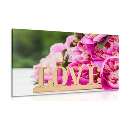 Slika potonike z napisom Love - 60x40