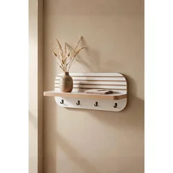 Hanah Home zidna polica Artmtkwll9-White, 40 cm, bela