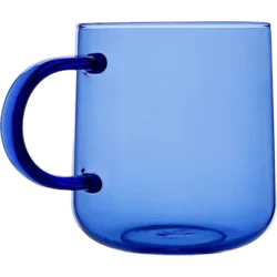 shumee STEKLENA SKODELICA ZA KAVO IN ČAJ 310 ml. 8,7 cm MODRA