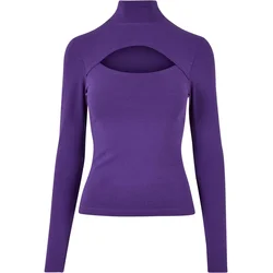 Womens turtleneck with neckline and long sleeves - purple
