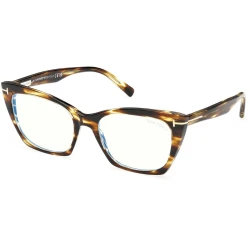 Tom Ford Blue Block Ženski okvir za dioptrijske naočare 0FT5709-B 55A54, Smeđi