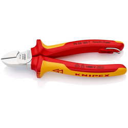 KNIPEX 70 06 160 T BK Bočne sečice izolovana, VDE, hromirana 160 mm