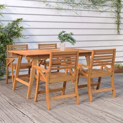 Vrtne stolice 4 kom 58 x 58 x 87 cm od masivnog bagremovog drva