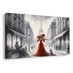 Slika pariška ulica z violinistko - 40x30