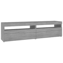 TV ormarić s LED svjetlima 2 kom siva boja hrasta 75x35x40 cm
