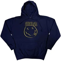 Nirvana Inverse Happy Face Navy Blue M Kapuco