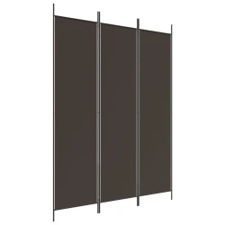 Vidaxl Paravan 3-delni rjav 150x200 cm blago