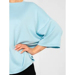Pastelno modra prevelika bluza