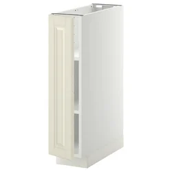 METOD Podni element s policama, bela/Bodbyn prljavobela, 20x60 cm