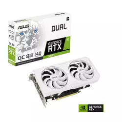 ASUS grafična kartica Dual GeForce RTX 3060 White OC Edition 8GB