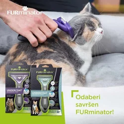 Furminator za kratkodlake mačke Undercoat Short Hair - M–L
