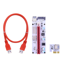 Adapter USB Riser 6Pin 008S red