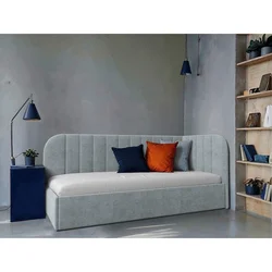 MID.YOU OBLAZINJENA POSTELJA 90 cm x 200 cm , les, tekstil, leseni material metino turkizna