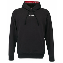 CCM Team Fleece Pullover Hoodie Black L Hokejski pulover