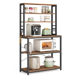 Songmics Kuhinjska polica, 40x80x167 cm, rjava