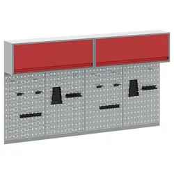Set ormara za alate 6 pcs Crvena Čelik s prahom premazan