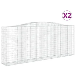 Lučne gabionske košare 2 kom 400x30x160/180cm pocinčano željezo