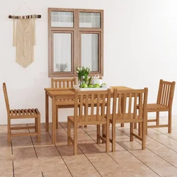 Vrtni blagovaonski set od 7 dijelova 150 x 90 cm masivno tikovino drvo