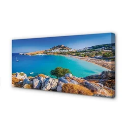 tulup.si Slika na platnu Grčija obala plaža panorama 125x50 cm