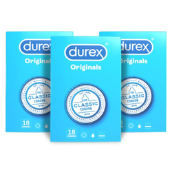 Durex Classic latex kondomi, 3x 18 kom