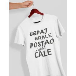 MAFIMI Muška majica Cepaj brale postao sam ćale, Bela