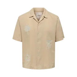 Only & Sons Srajca Caidenly  svetlo rjava / bela