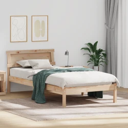 vidaXL Konstrukcija postelje Rjava 90 x 190 cm Masivno borovo les