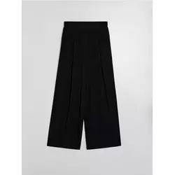 Sinsay - Viskozne široke pantalone - crno