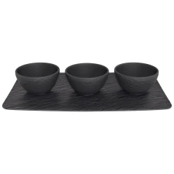 Villeroy & Boch Set skledic na pladnju iz kolekcije MANUFACTURE ROCK