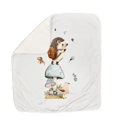 Prekrivač za bebe sa motivom ježa 80x90 cm