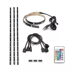 Aigostar - Set od 4 prigušive LED RGB trake 0,5m LED/2,5W/5V IP65 + daljinski upravljač