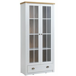 Vitrina MARKSKEL 2 vrata bela/hr