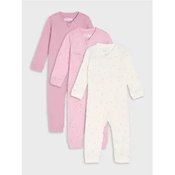 Sinsay - Pamučni Pajaci Sa Cvjetnim Motivom 3 pack - krem
