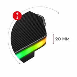 Huzaro Hero 2.5 Crni RGB Gaming sto