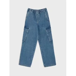 Sinsay - Loose fit farmerke sa podesivim pojasom - plavi džins