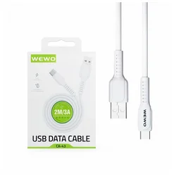 WEWO CA-43 Fast kabl USB na Type-C, 3 A, 2 m, beli