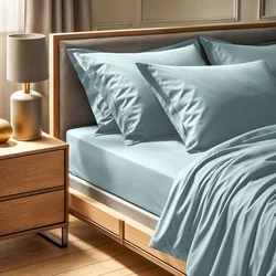 Tonne Mavie - Lendell Mint Ranforce Super King Fitted Sheet