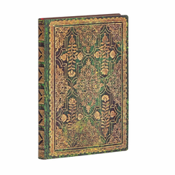 Paperblanks Flexis bilježnica, mini, bez linija, meki uvez, zeleno-zlatna