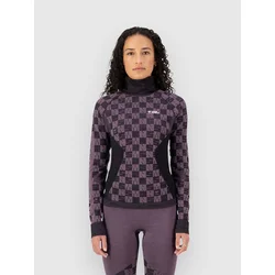 Mons Royale Ascender Merino Mock Neck Base Layer Top black