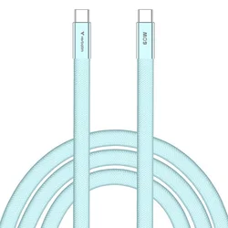Kabel Verbatim Sync & Charge SoftTouch USB-C - USB-C moški–USB-C moški, 60 W, 120 cm, moder (30273)