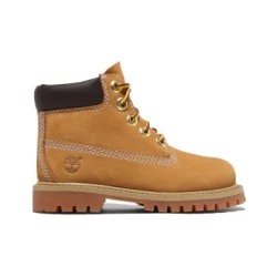 Timberland unisex za otroke. TB1128097131 Premium 6 terproof Boot usnjeni škornji rumeni (21), Ravna stran, Čipke, Priložnost