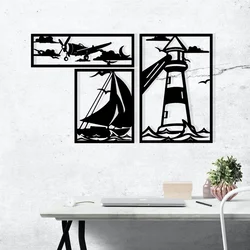 Wallity Zidna dekoracija Abadda, 72x43cm, Crna