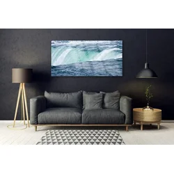 tulup.si Slika na akrilnem steklu Slap narava vode 140x70 cm 4 obešalnika