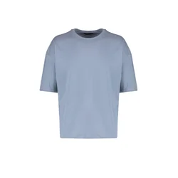 Trendyol Gray Basic 100% Cotton Crew Neck Oversize/Wide-Fit Short Sleeve T-Shirt