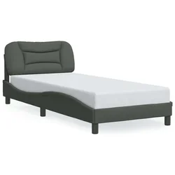 Vidaxl Posteljni okvir brez vzmetnice Hvar temno siv 80x200 cm blago