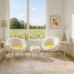ATELIER DEL SOFA Fotelje i tabure Lida Wellsoft White Yellow