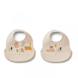 Liewood silik portikla 2pcs Ember,CatsandDogs/Sand