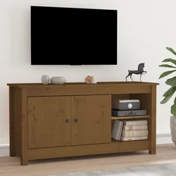 TV ormarić boja meda 103 x 36,5 x 52 cm od masivne borovine