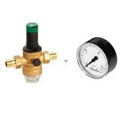 Regulator tlaka, s priključki, 1 palec, z manometrom 0-10 barov