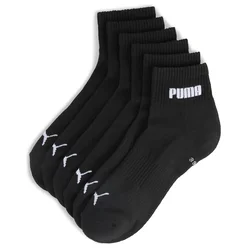 Puma Unisex Quarter Socks 3 pack, Black, Size 43-46, Clothing